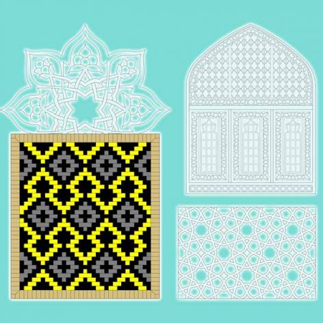 مجموعه جامع آبجکت اتوکد تزئینات معماری اسلامی ایرانی